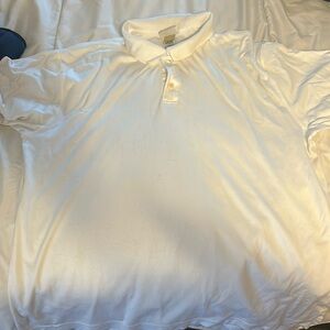LLBean white polo size large